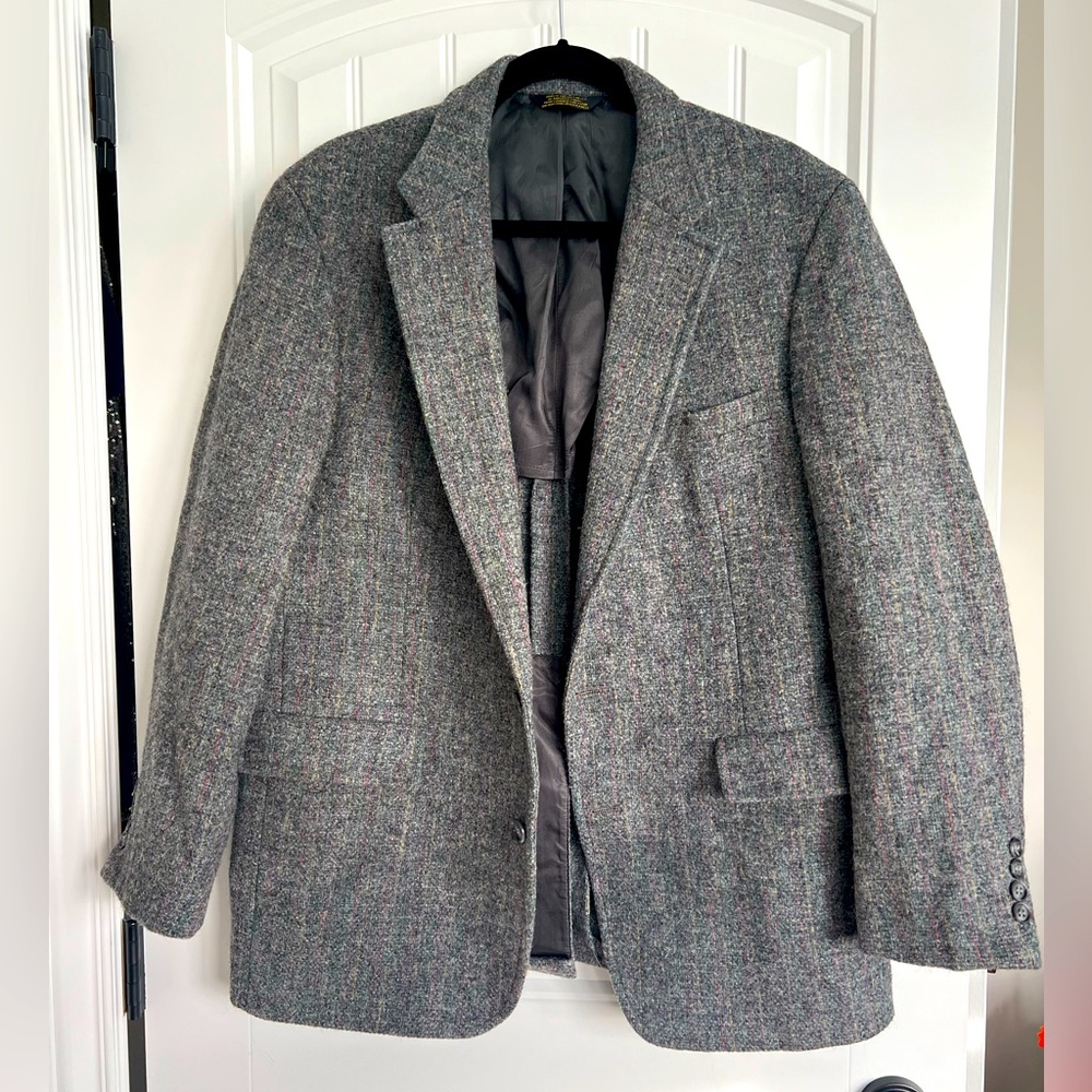 Vintage Harris Tweed 100% Scottish Wool Sports Coat Jacket Blazer